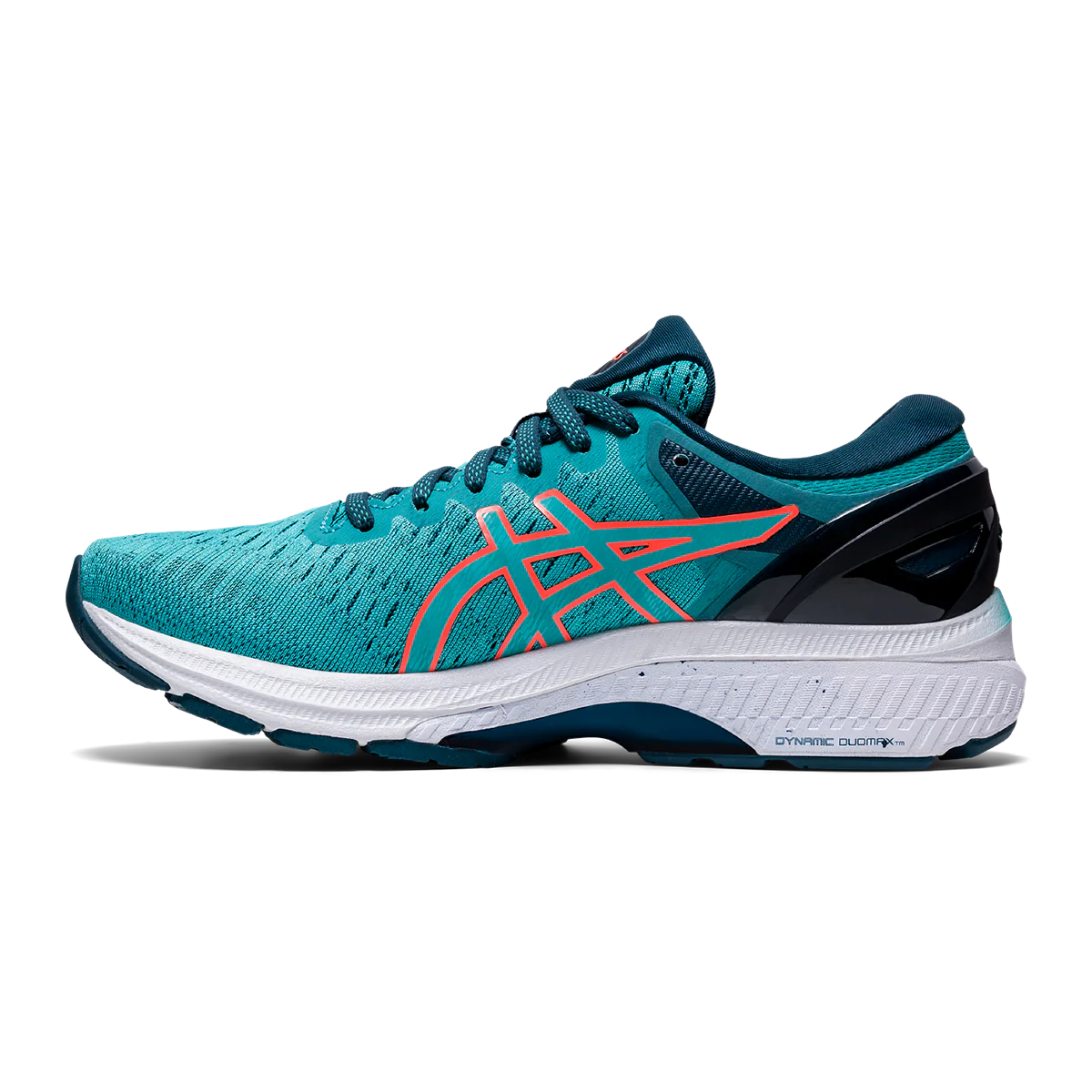 Asics Gel Kayano 27 - Techno Cyan - Sunrise Red - Image 2
