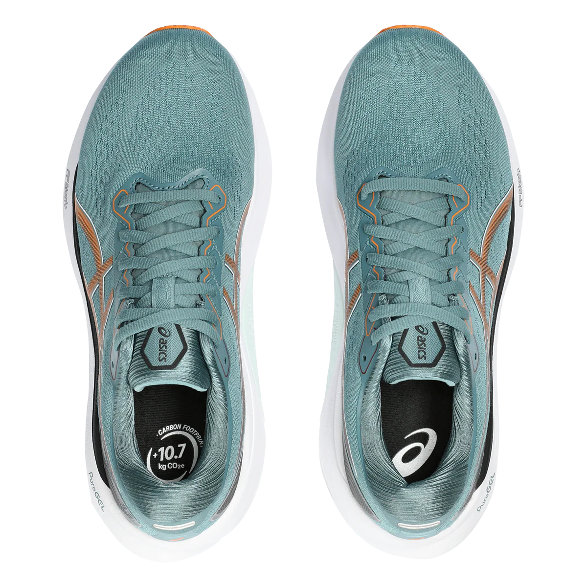 Asics Gel Kayano 30 - Foggy Teal - Bright Orange - Image 3