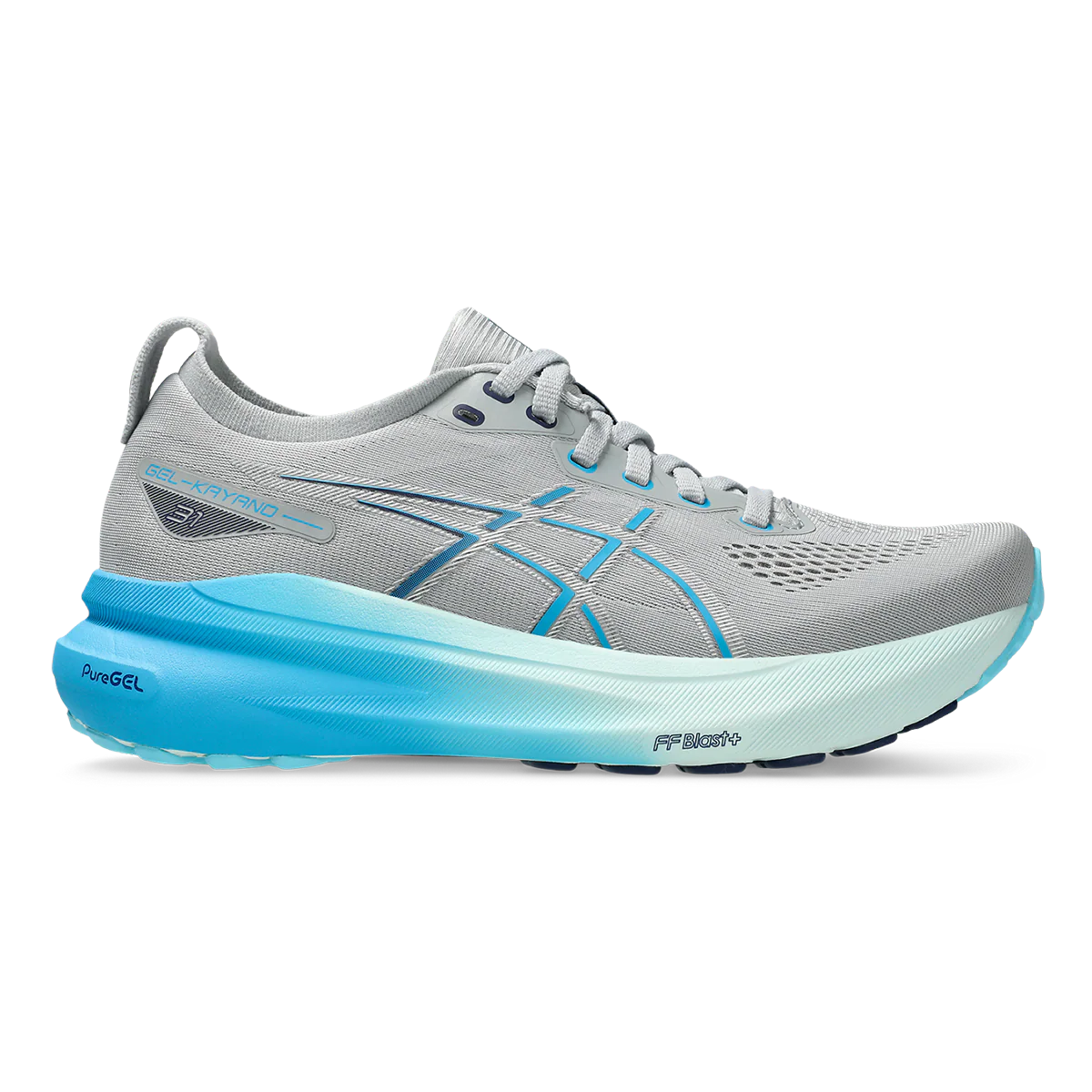 Asics Gel Kayano 31 - Piedmont Grey - Digital Aqua