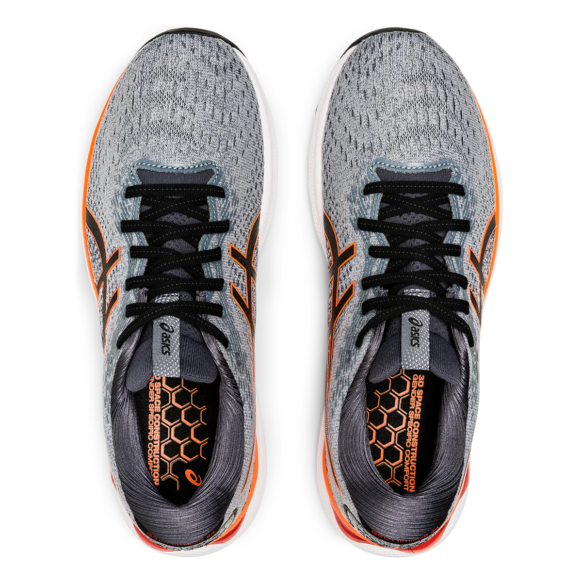 Asics Gel Nimbus 24 - Sheet Rock - Shocking Orange - Image 3