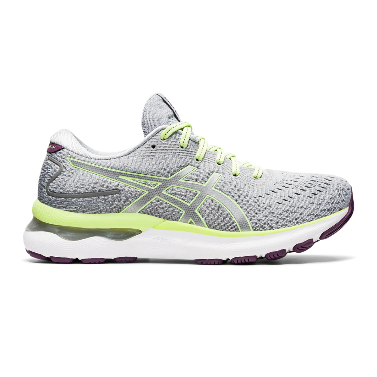 Asics Gel Nimbus 24 - Piedmont Grey - Lime Green