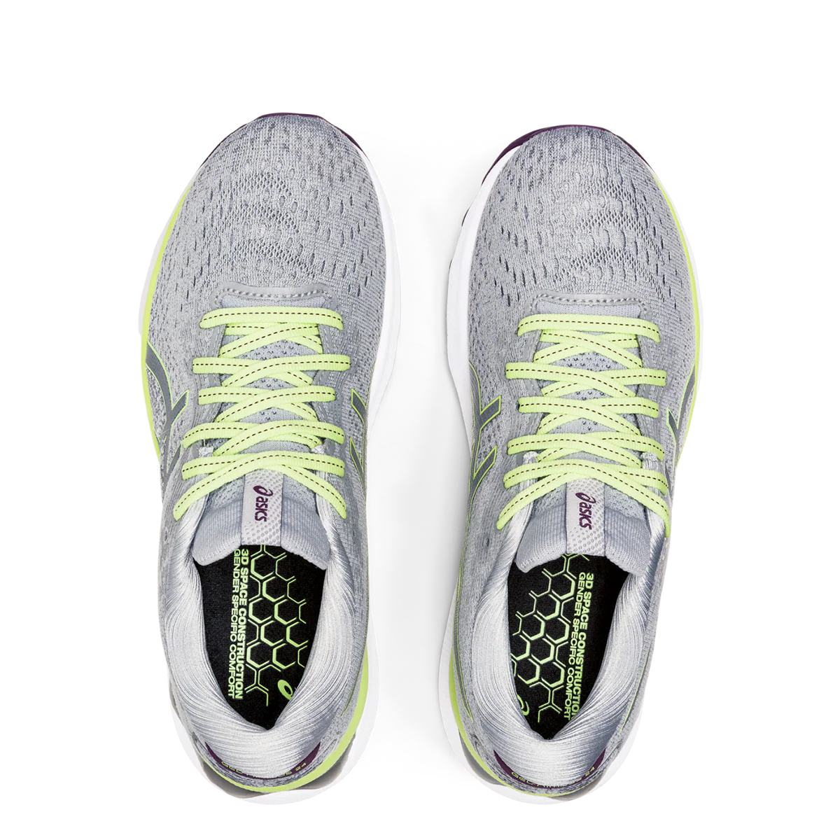Asics Gel Nimbus 24 - Piedmont Grey - Lime Green - Image 2