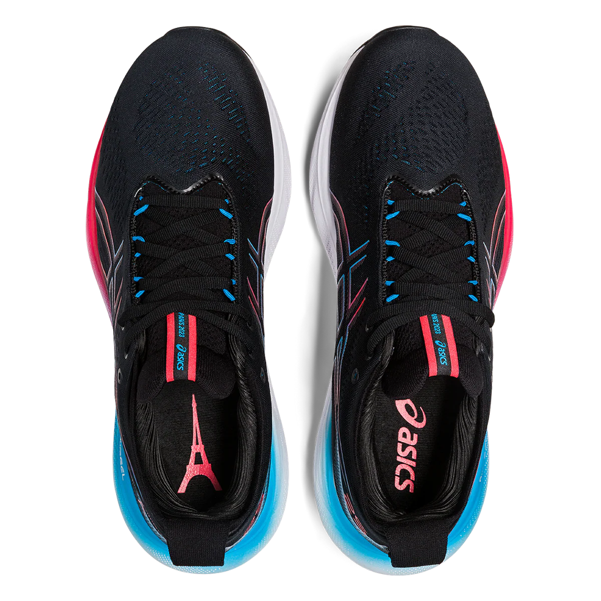 Asics Gel Nimbus 25 - Black - Electric Red - Image 3