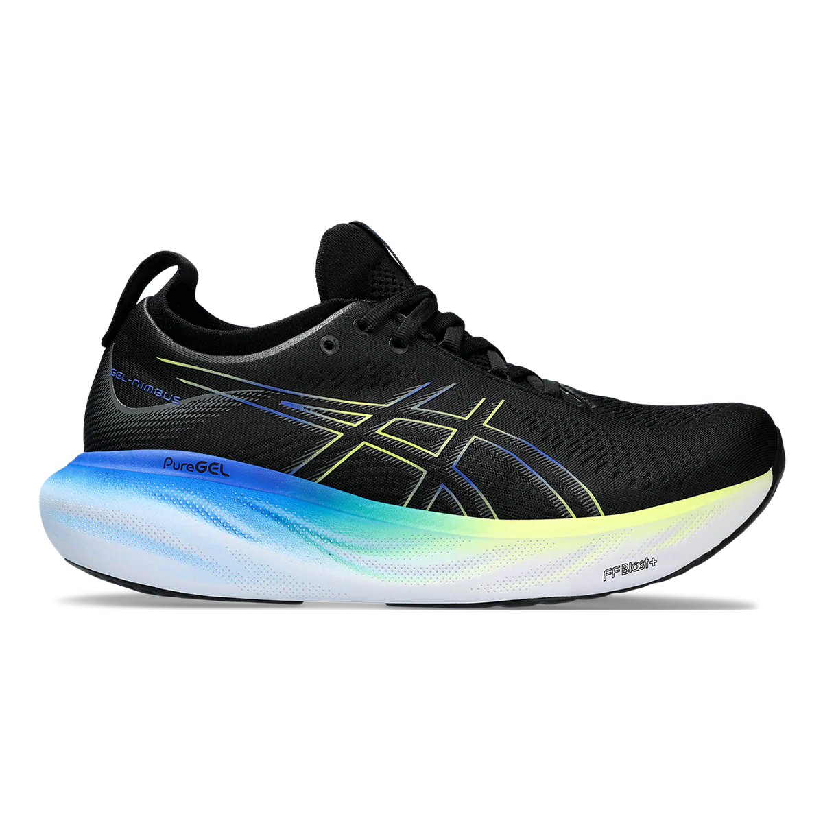Asics Gel Nimbus 25 - Black - Glow Yellow