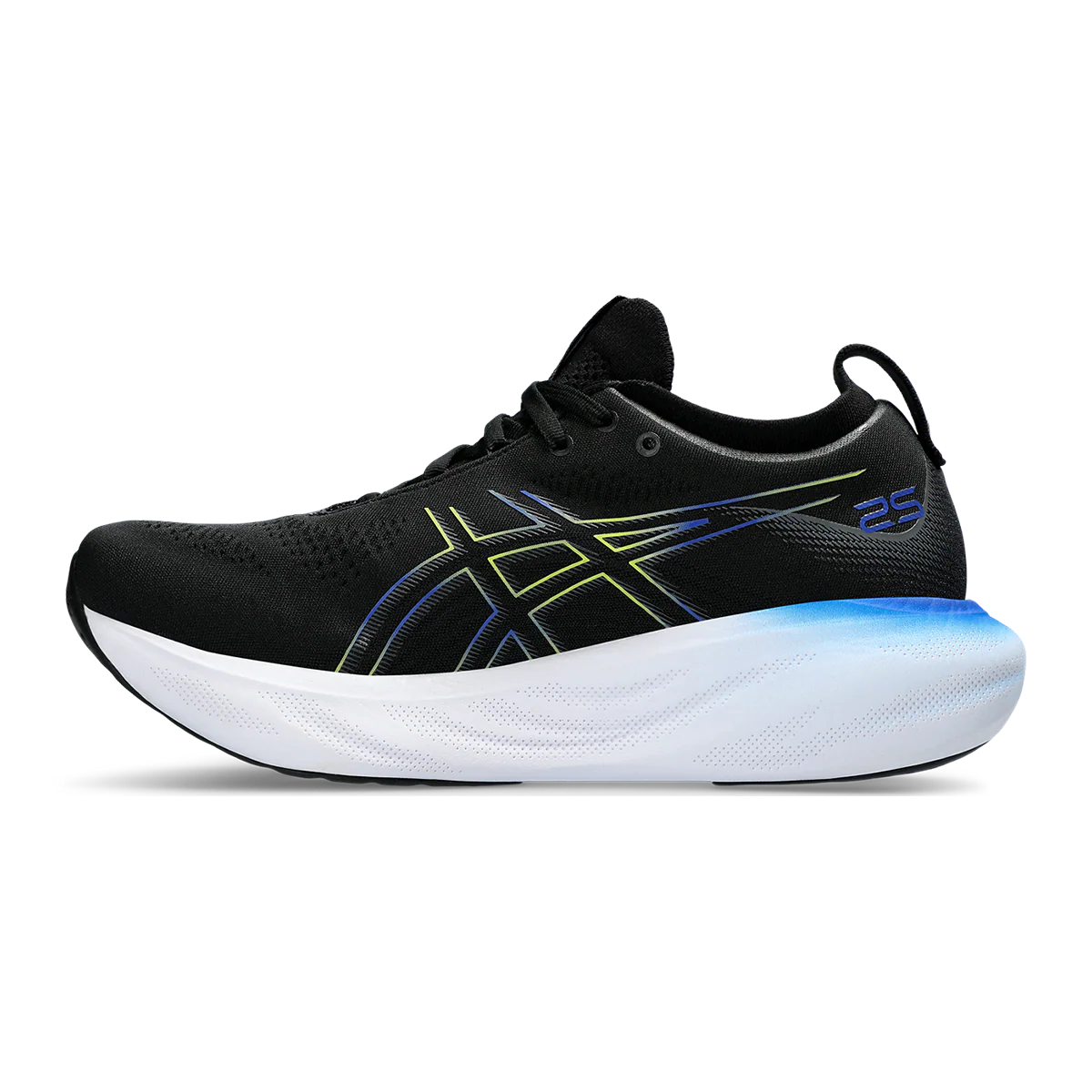 Asics Gel Nimbus 25 - Black - Glow Yellow - Image 2