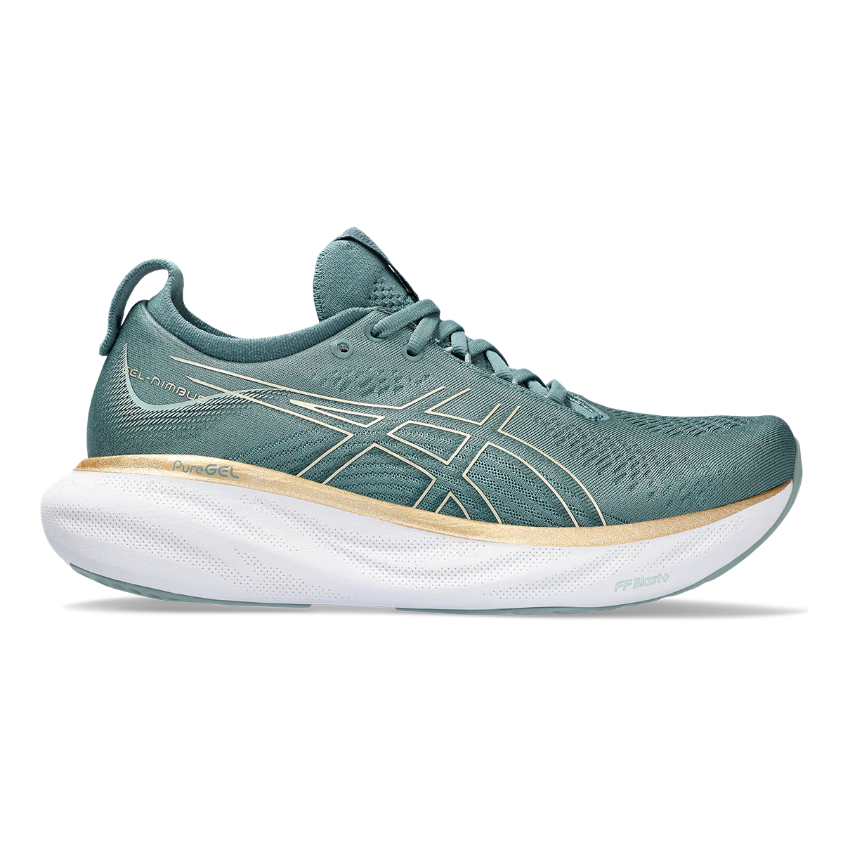 Asics Gel Nimbus 25 - Foggy Teal - Champagne