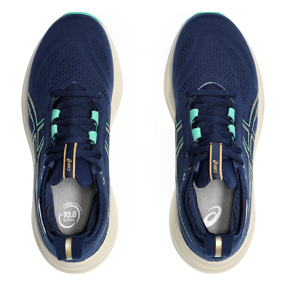Asics Gel Nimbus 26 - Blue Expanse - Aurora Green - Image 3