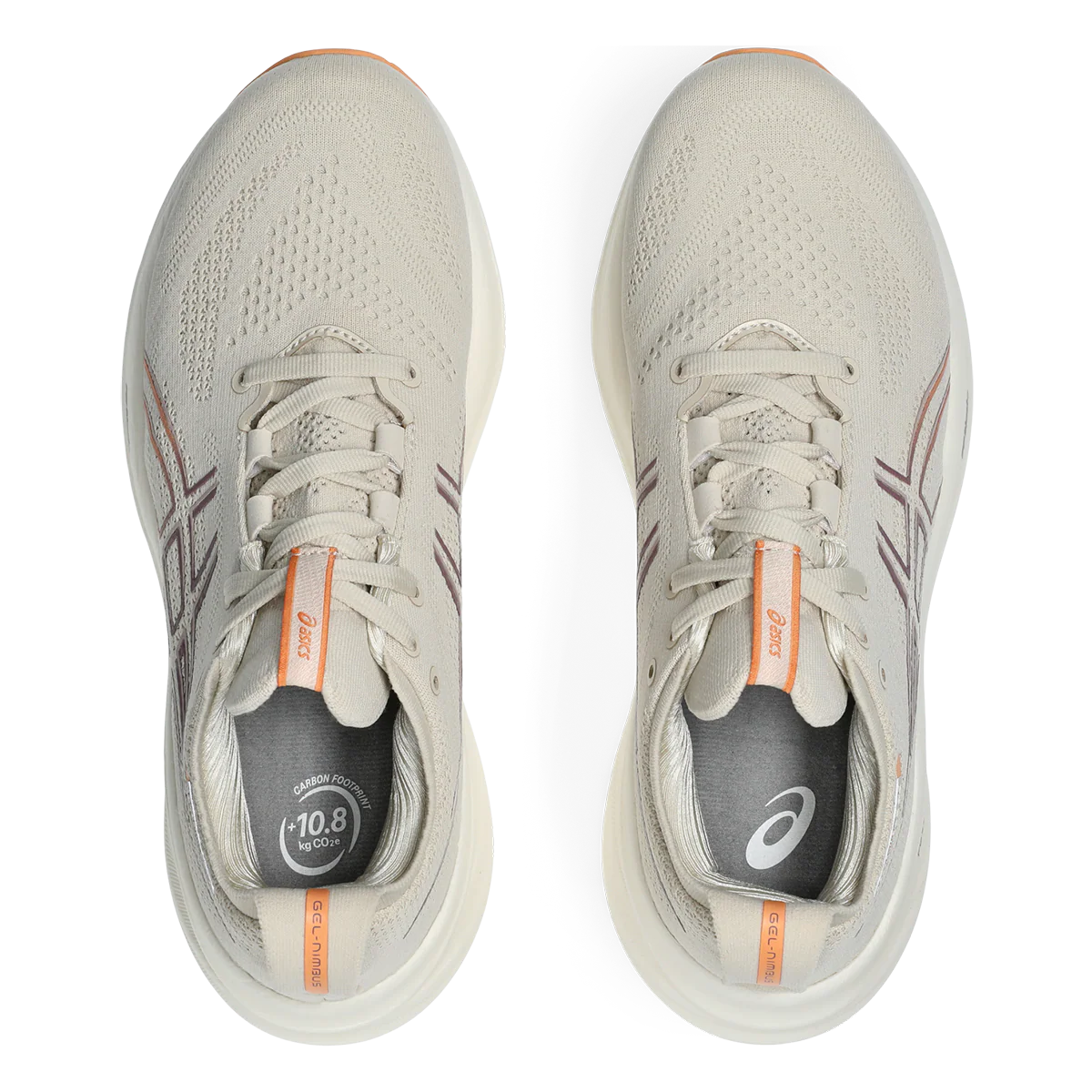 Asics Gel Nimbus 26 - Oatmeal - Faded Orange - Image 3