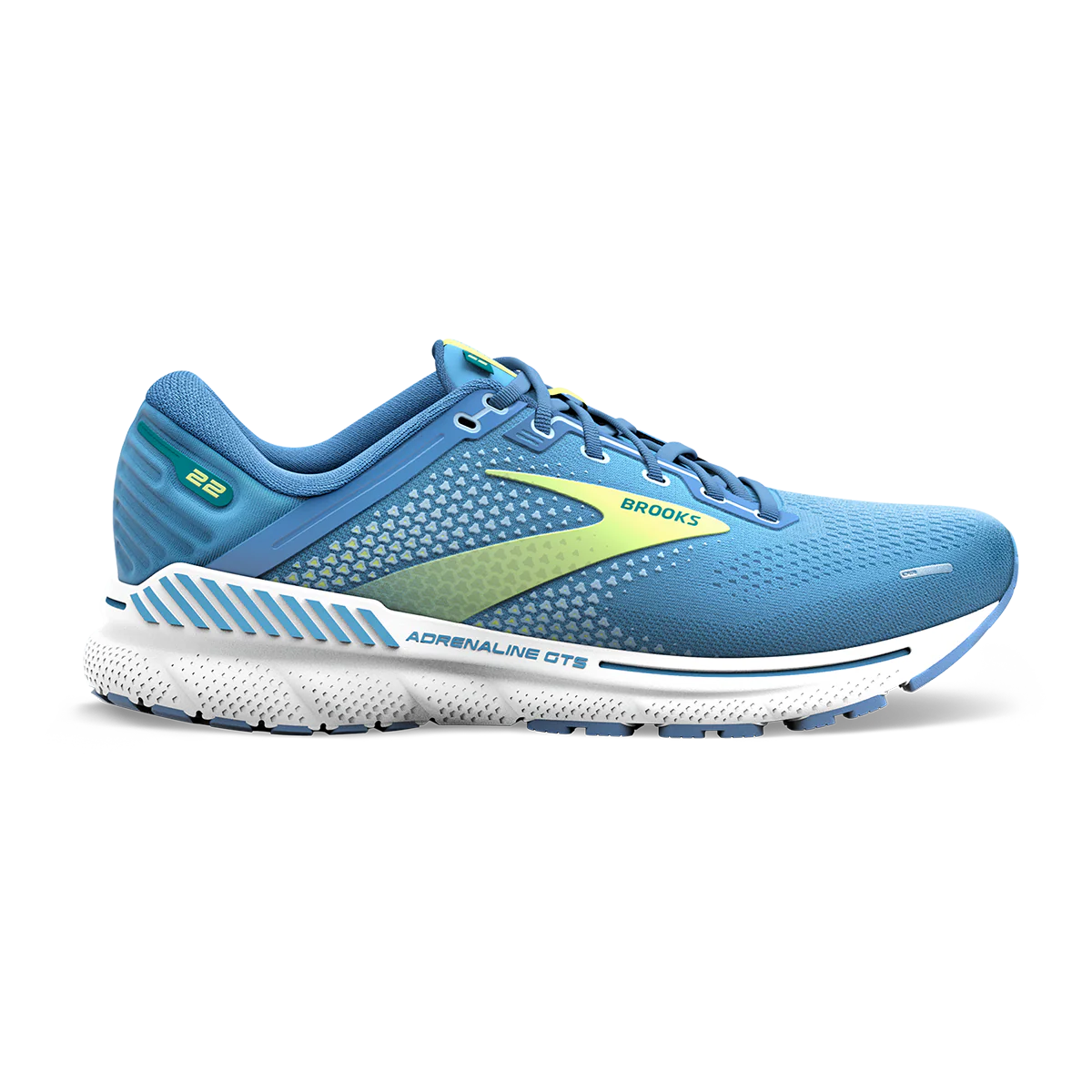 Brooks Adrenaline GTS 22 - Silver Lake Blue - Green - White