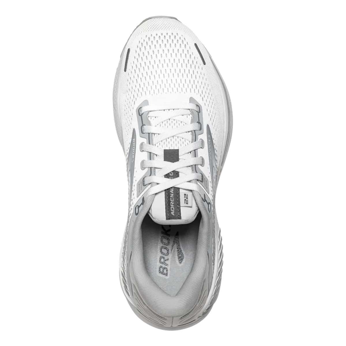 Brooks Adrenaline GTS 22 - White - Oyster - Primer Grey - Image 3