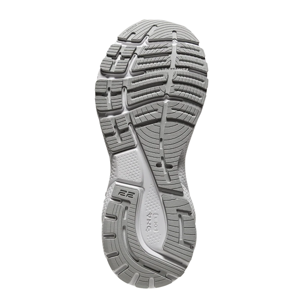 Brooks Adrenaline GTS 22 - White - Oyster - Primer Grey - Image 4