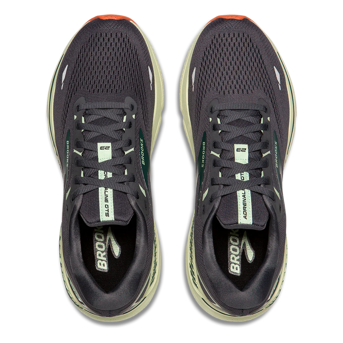 Brooks Adrenaline GTS 23 - Ebony - Smoke Green - Clay - Image 3