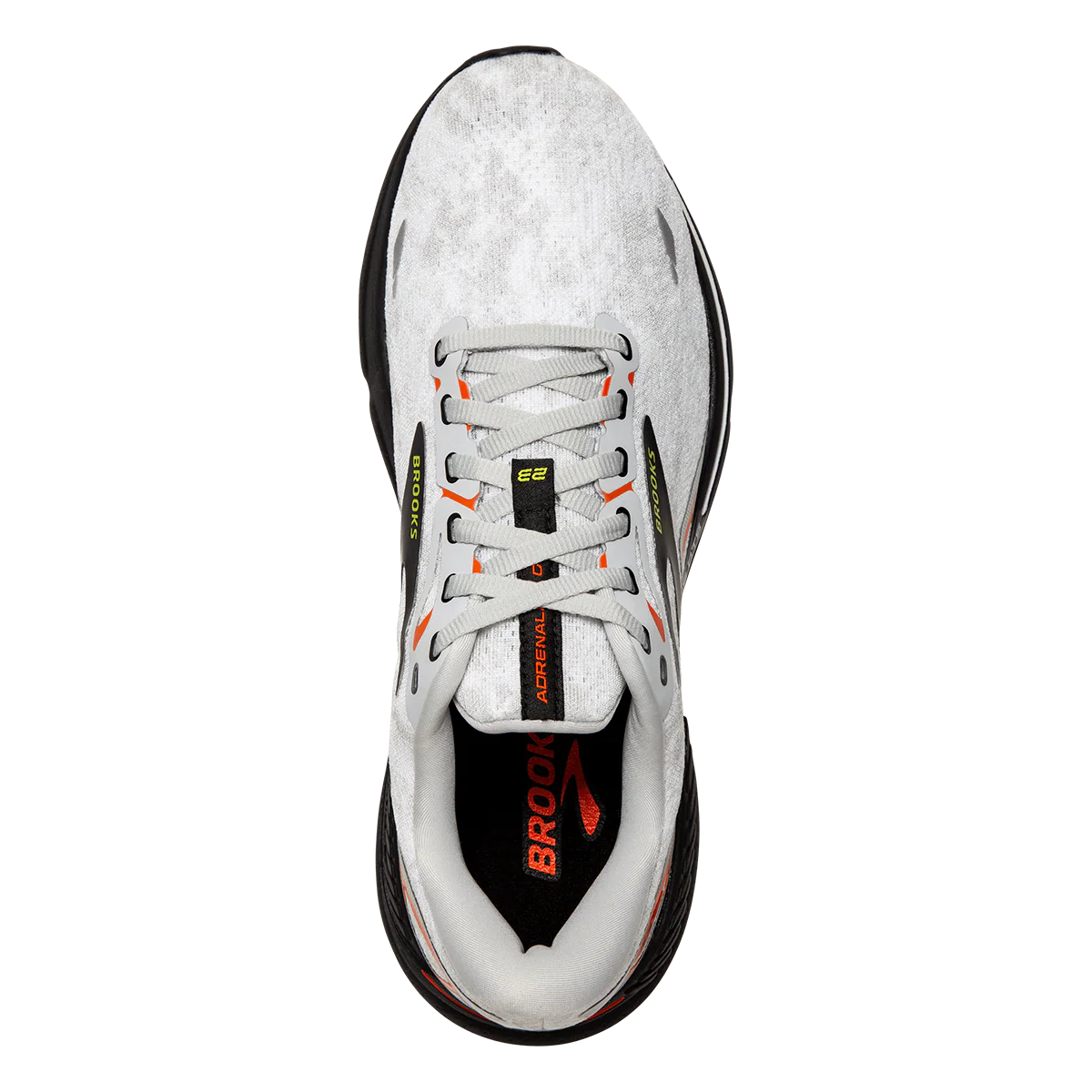 Brooks Adrenaline GTS 23 - Oyster - Black - Red Orange - Image 3