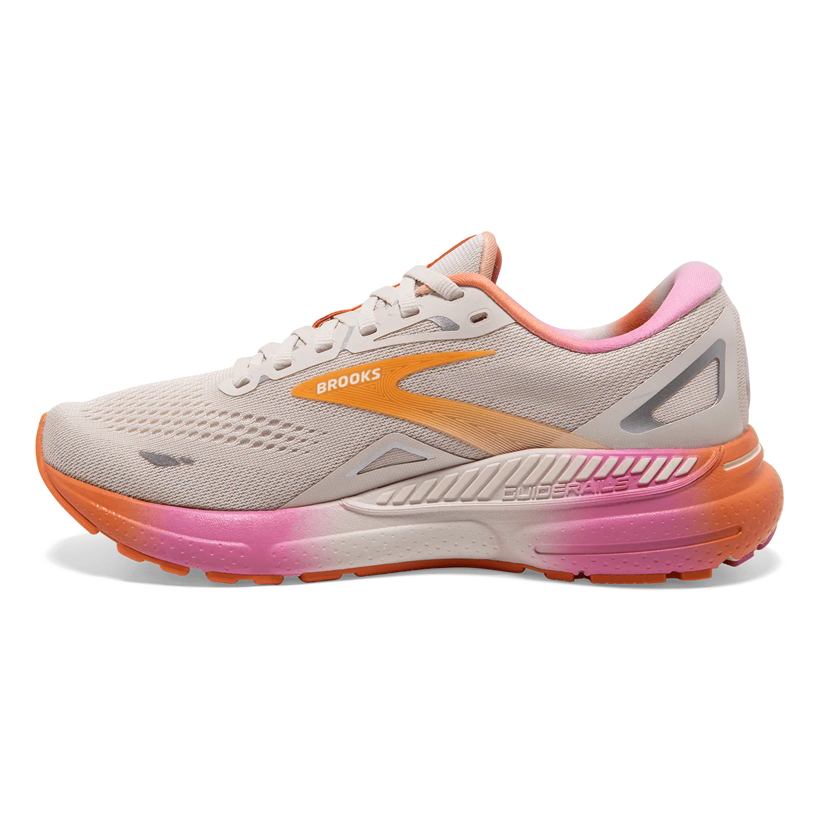Brooks Adrenaline GTS 23 - White Sand - Sunset - Fuchsia - Image 2