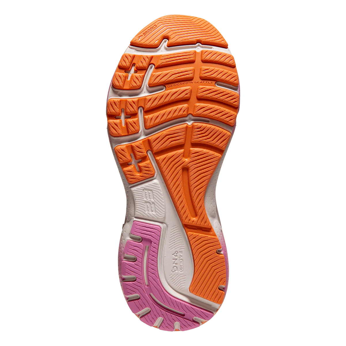 Brooks Adrenaline GTS 23 - White Sand - Sunset - Fuchsia - Image 4