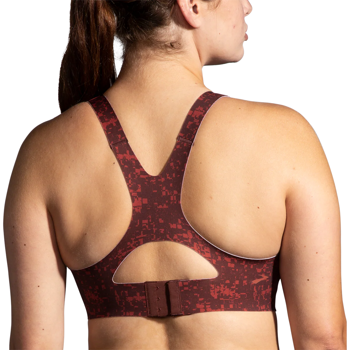 Brooks Dare Racerback Run Bra 2.0 - RR Glitch Print - Copper - Image 3