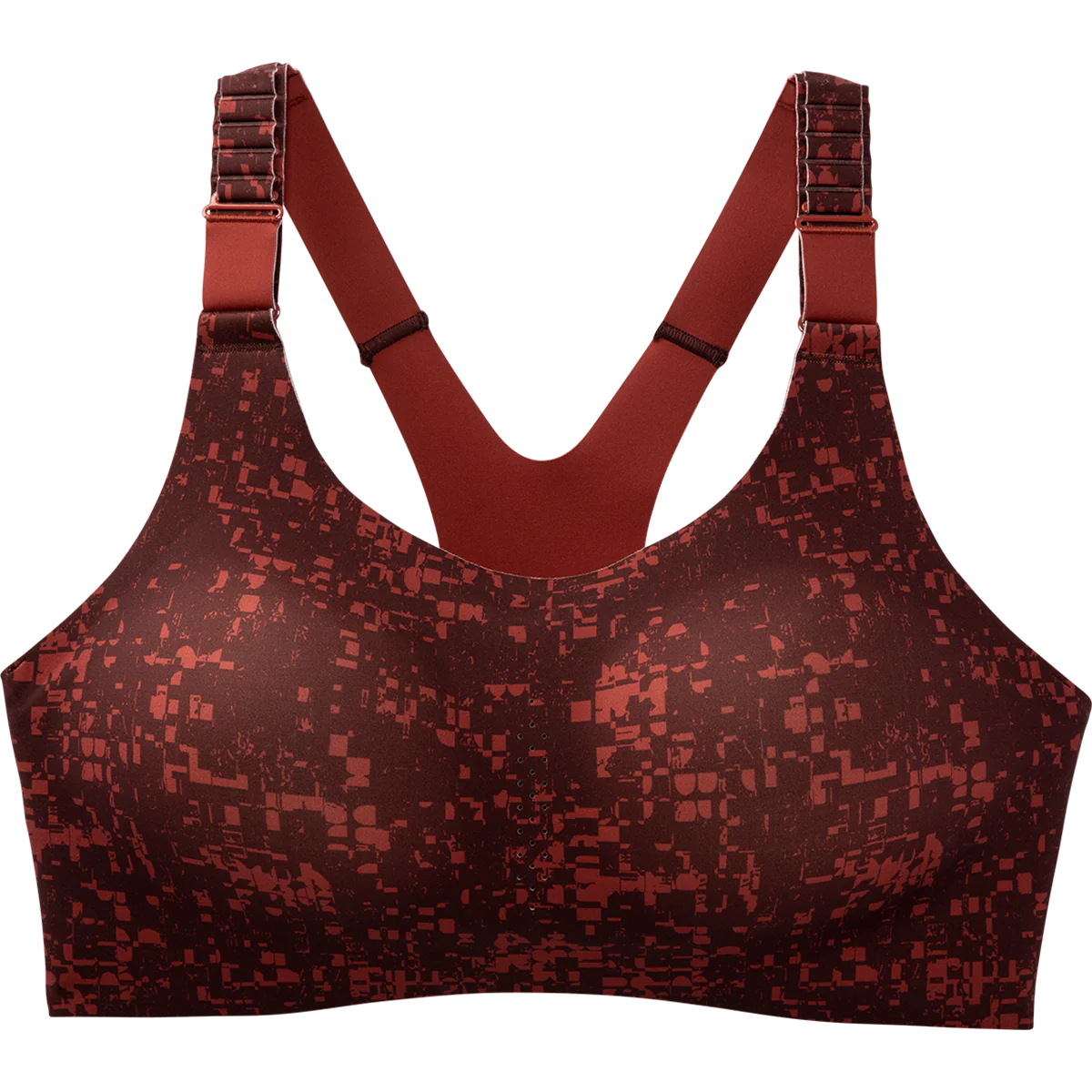 Brooks Dare Racerback Run Bra 2.0 - RR Glitch Print - Copper - Image 4