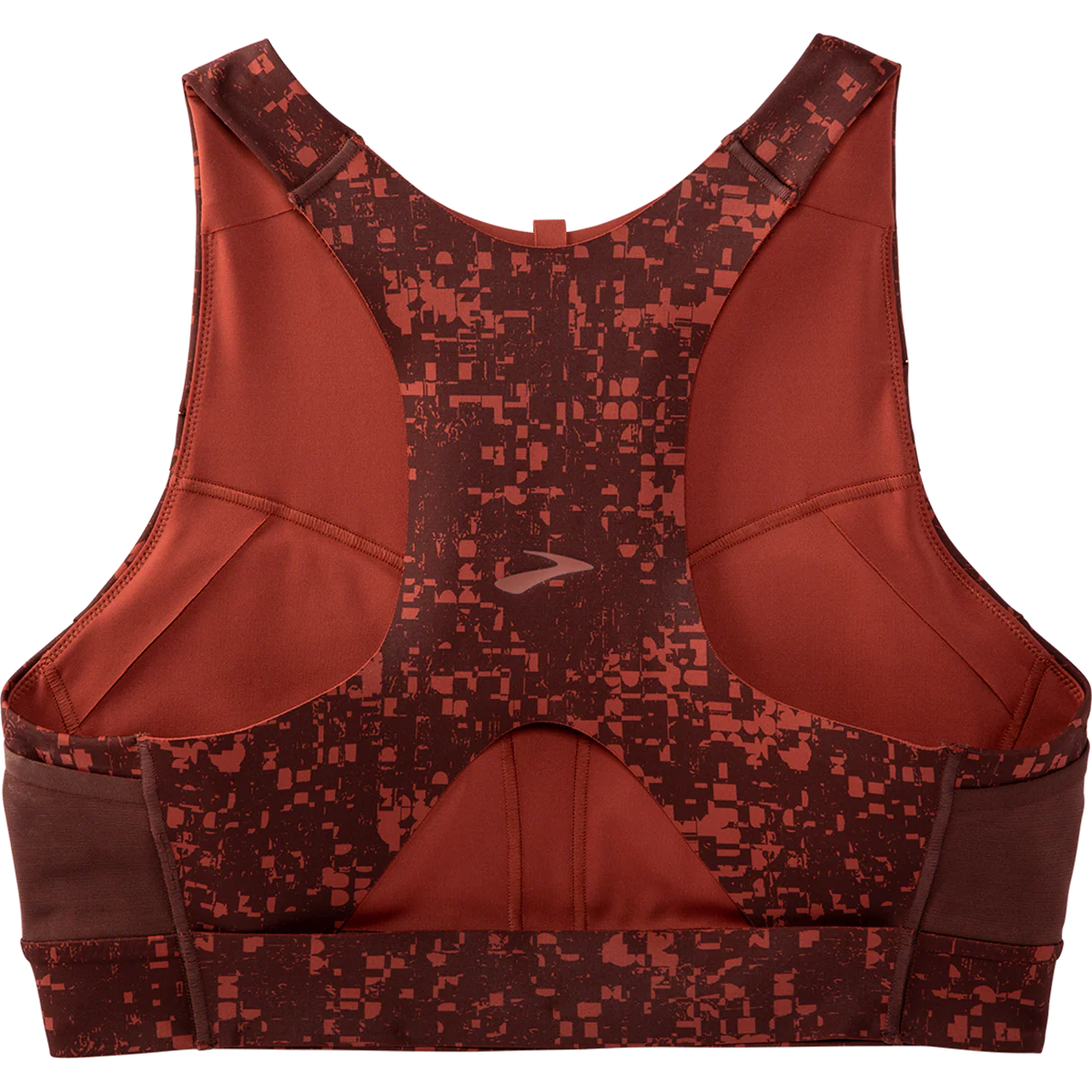 Brooks Drive 3 Pocket Run Bra - RR Glitch Print - Copper - Image 4