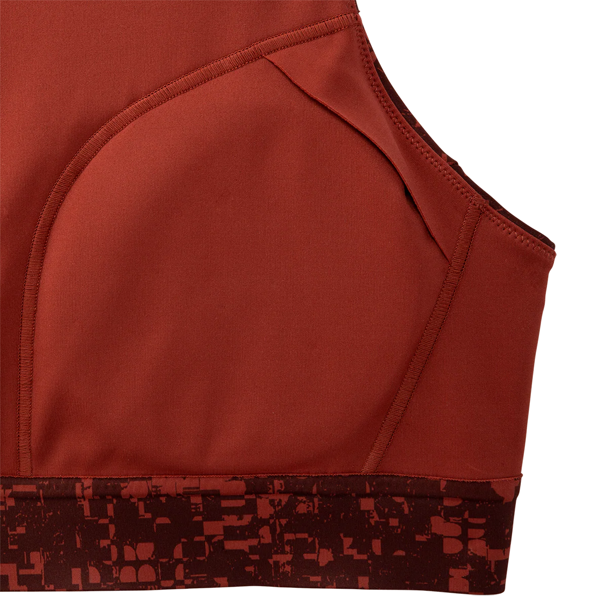 Brooks Drive 3 Pocket Run Bra - RR Glitch Print - Copper - Image 6