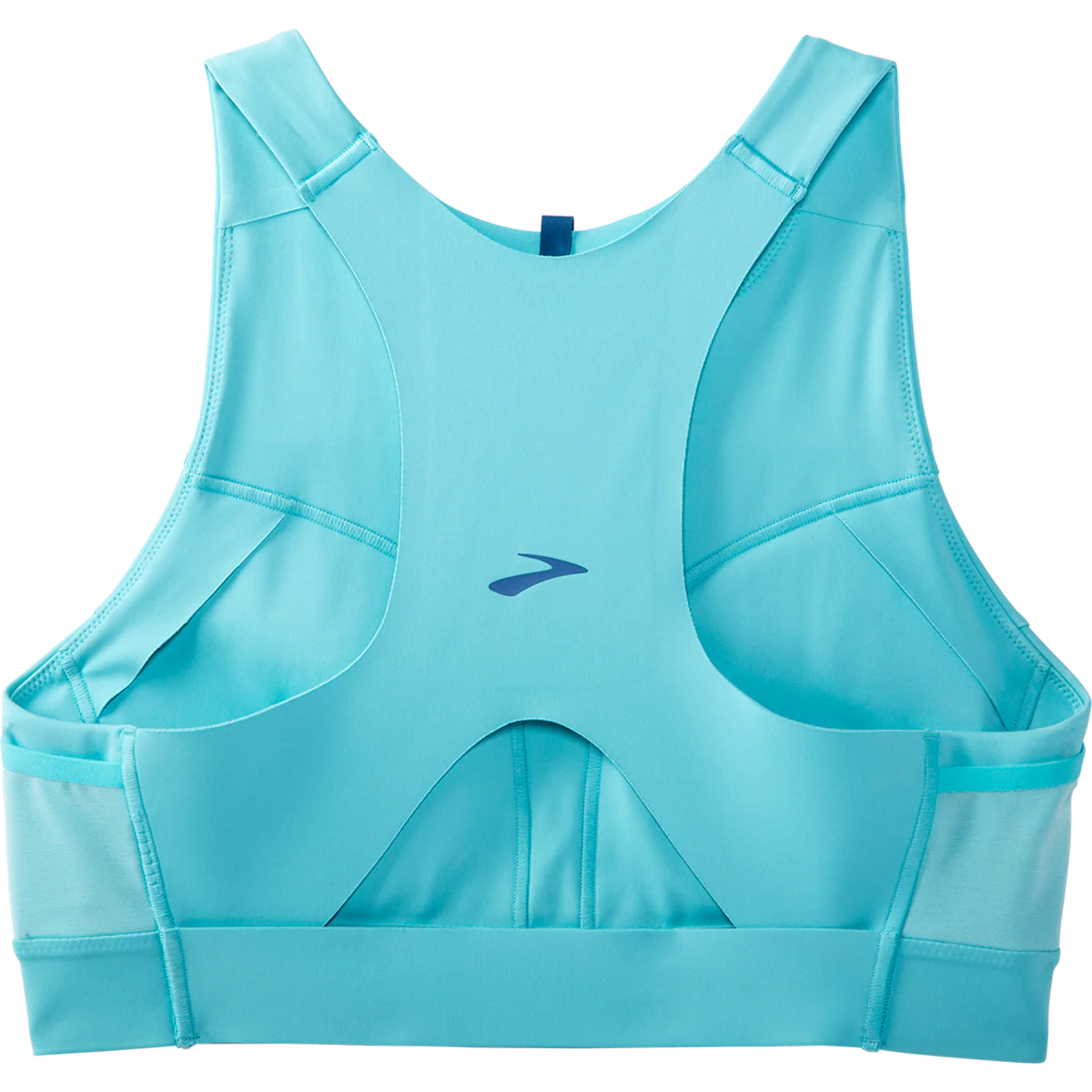 Brooks Drive 3 Pocket Run Bra - Vivid Teal - Image 5