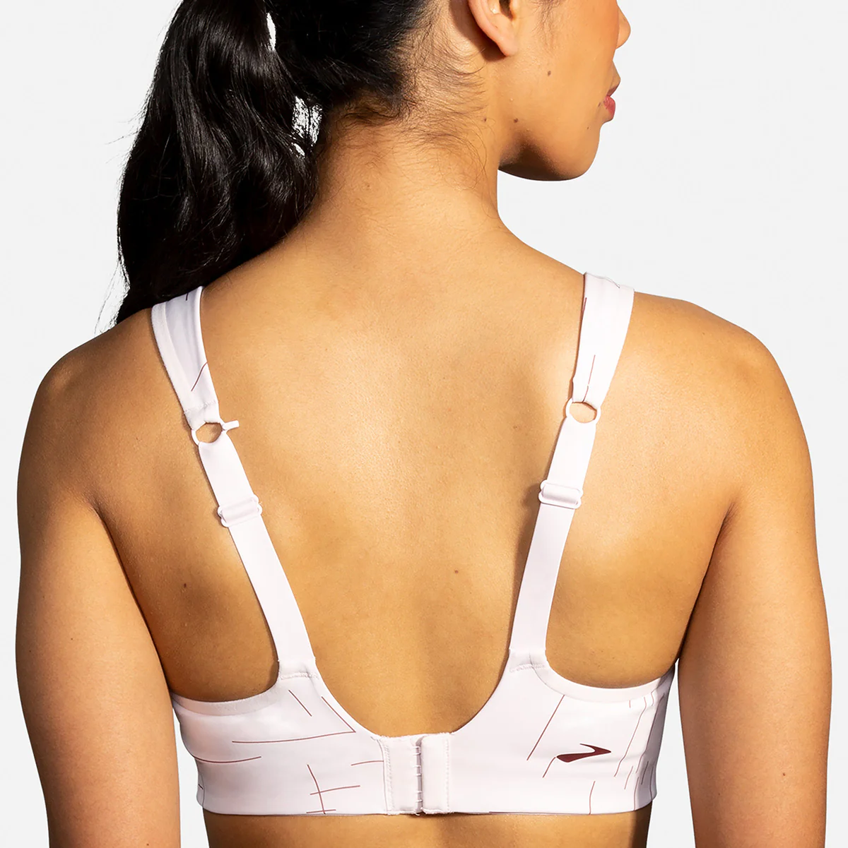 Brooks Drive Convertible Run Bra - Rosewater Geo Print - Image 3
