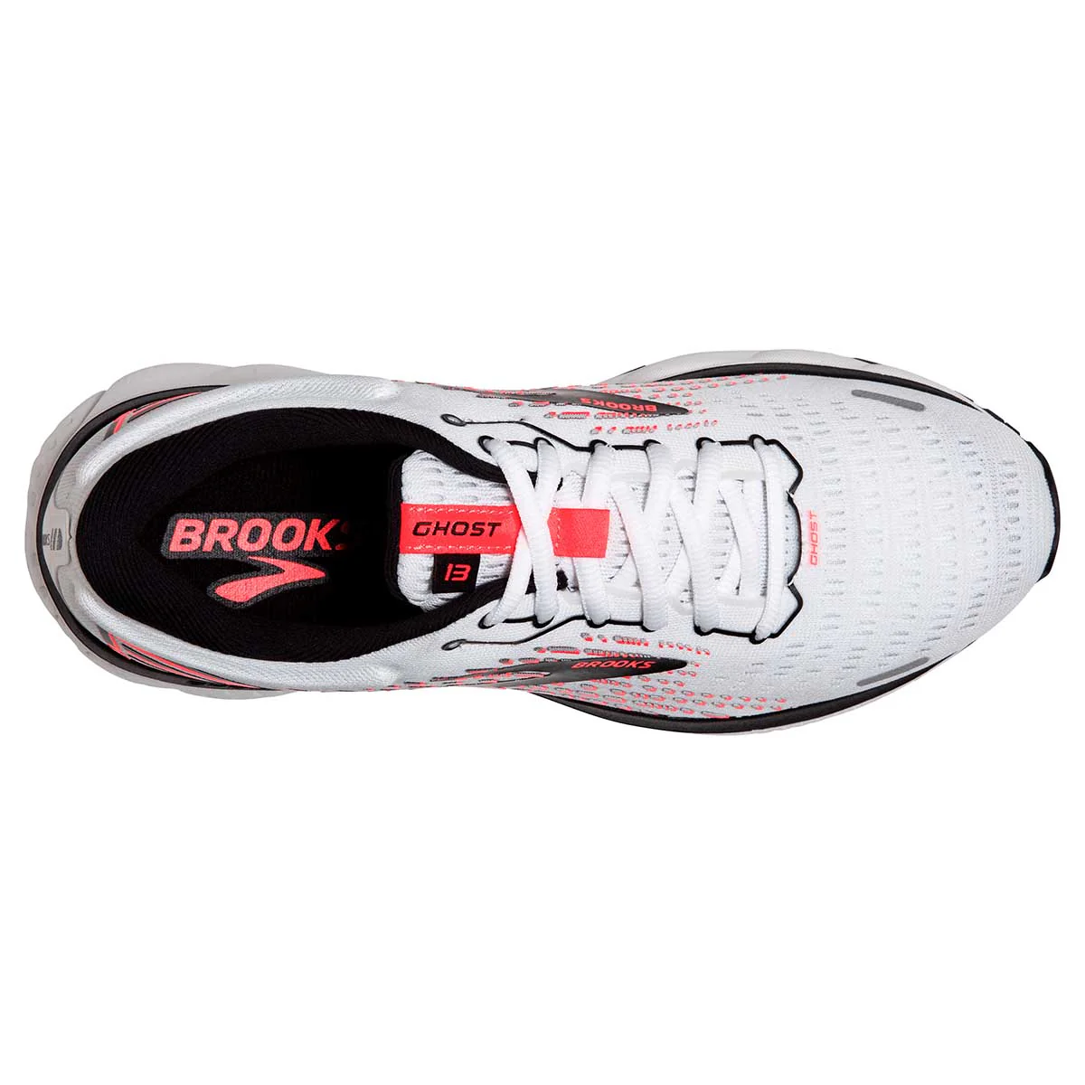 Brooks Ghost 13 - White - Pink - Black - Image 3
