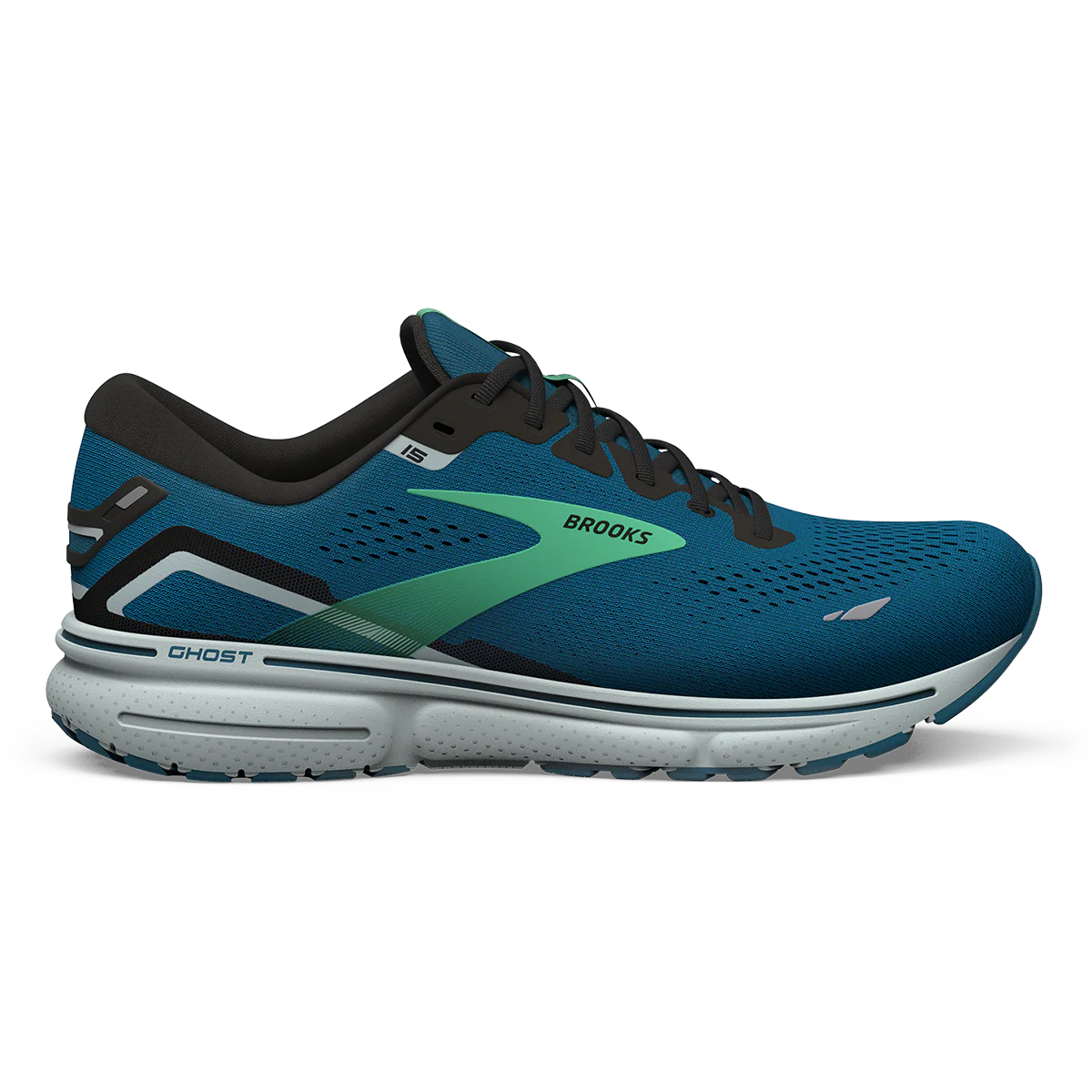 Brooks Ghost 15 - Moroccan Blue - Black - Spring Bud
