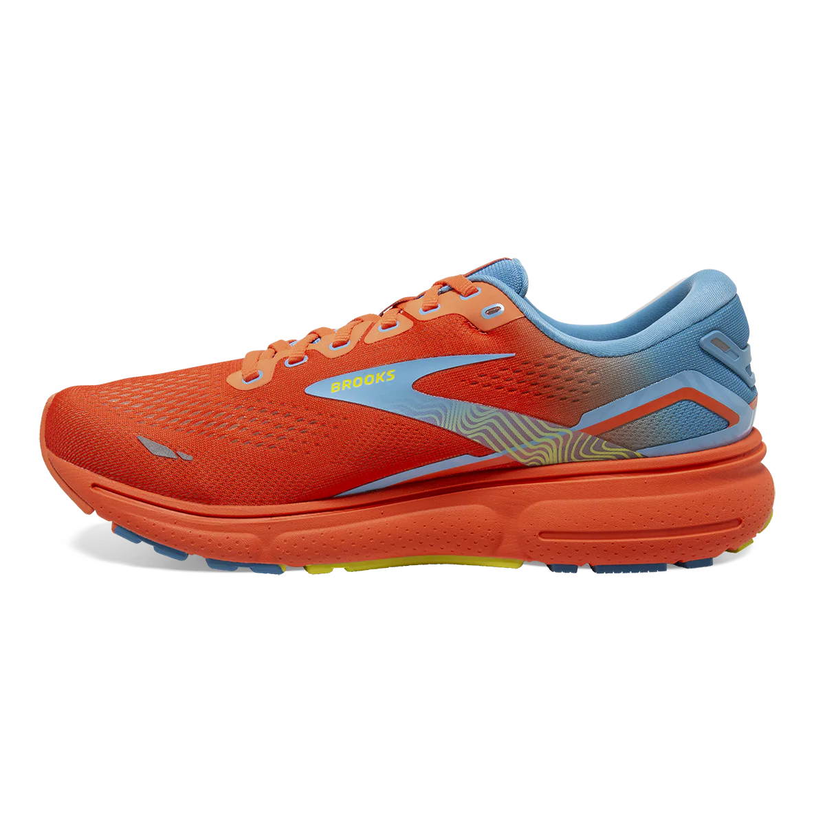 Brooks Ghost 15 - Orange - Blue - Yellow - Image 2