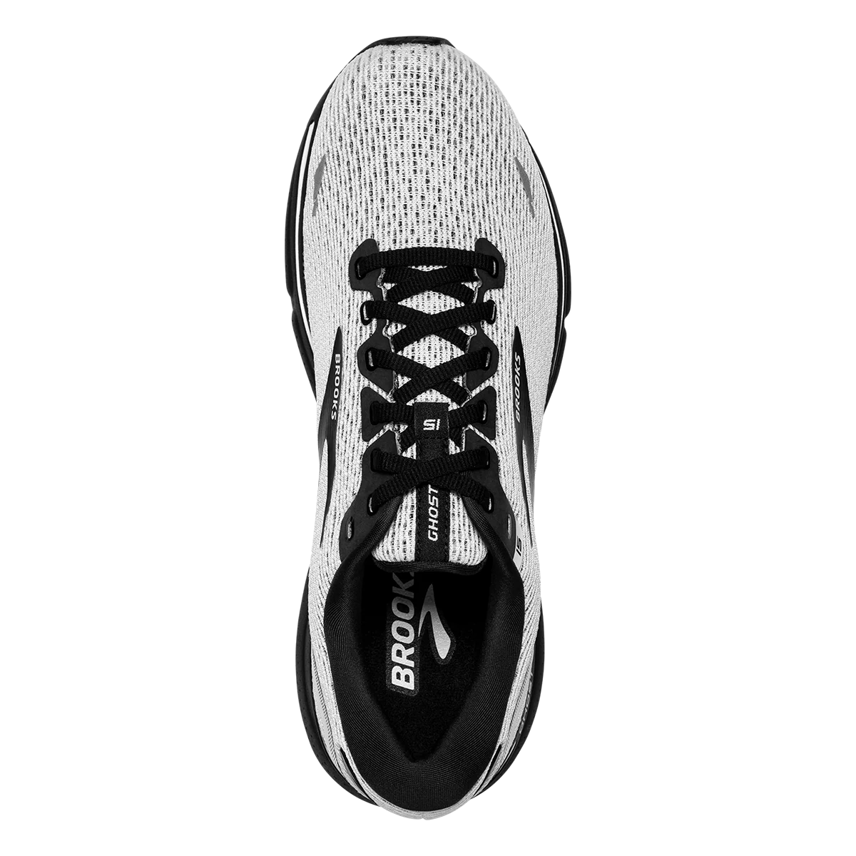 Brooks Ghost 15 - White - Black - Image 3