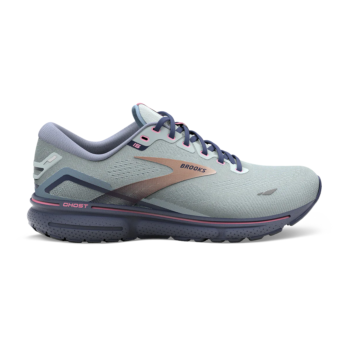 Brooks Ghost 15 - Spa Blue - Neo Pink - Copper