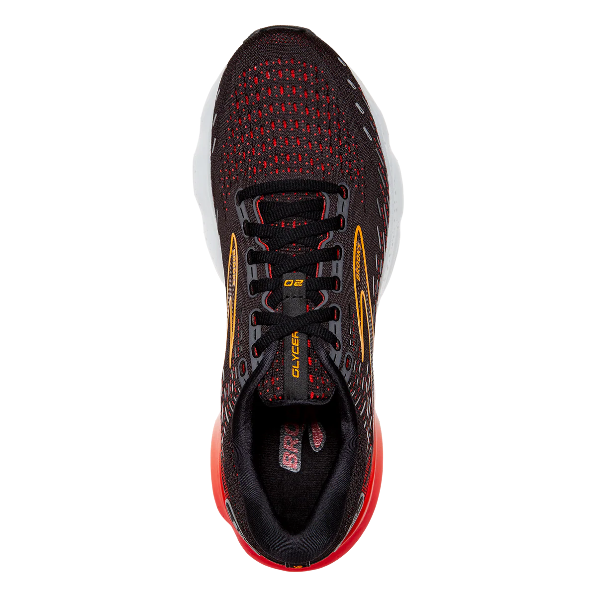 Brooks Glycerin 20 - Black - Blackened Pearl - Fiery Red - Image 3
