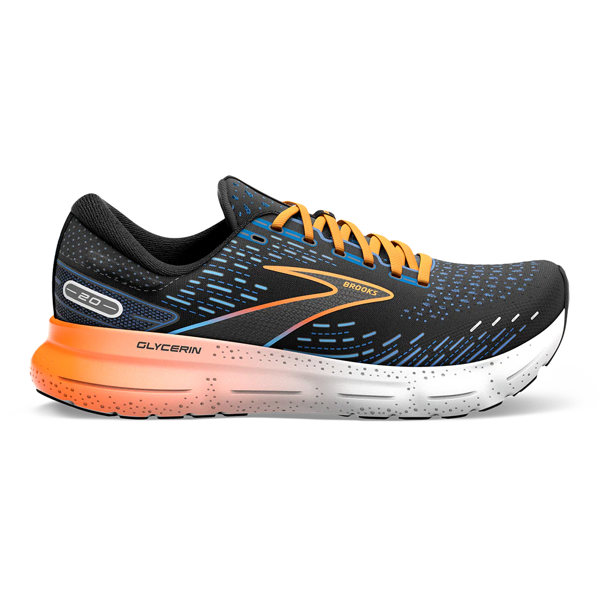 Brooks Glycerin 20 - Black - Classic Blue - Orange