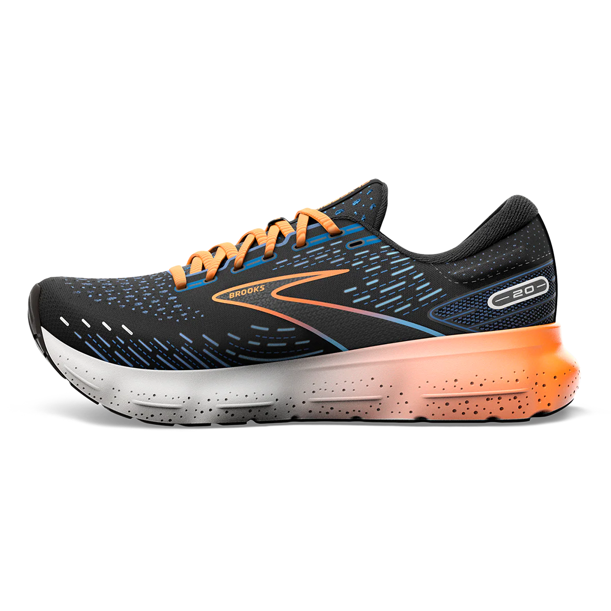Brooks Glycerin 20 - Black - Classic Blue - Orange - Image 2