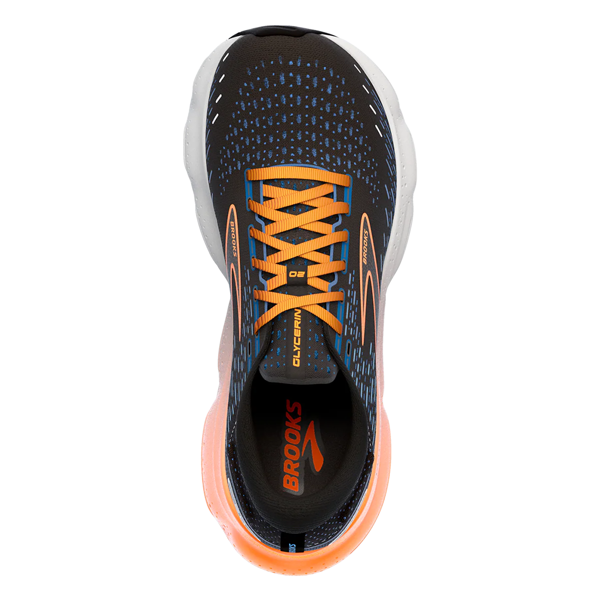 Brooks Glycerin 20 - Black - Classic Blue - Orange - Image 3