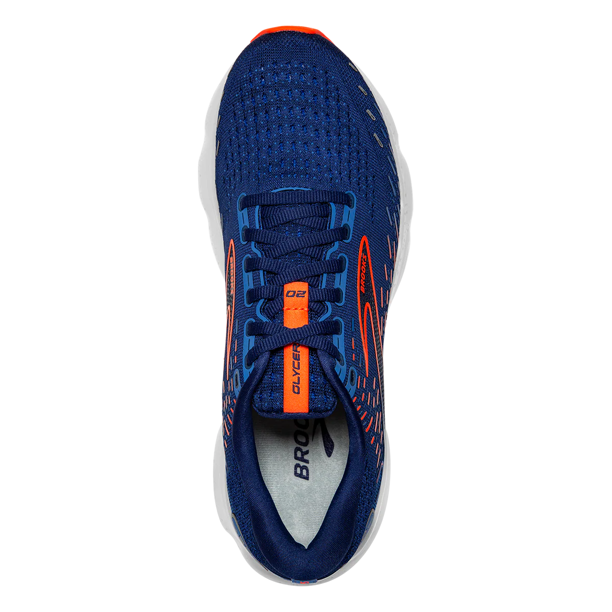 Brooks Glycerin 20 - Blue Depths - Palace Blue - Orange - Image 3