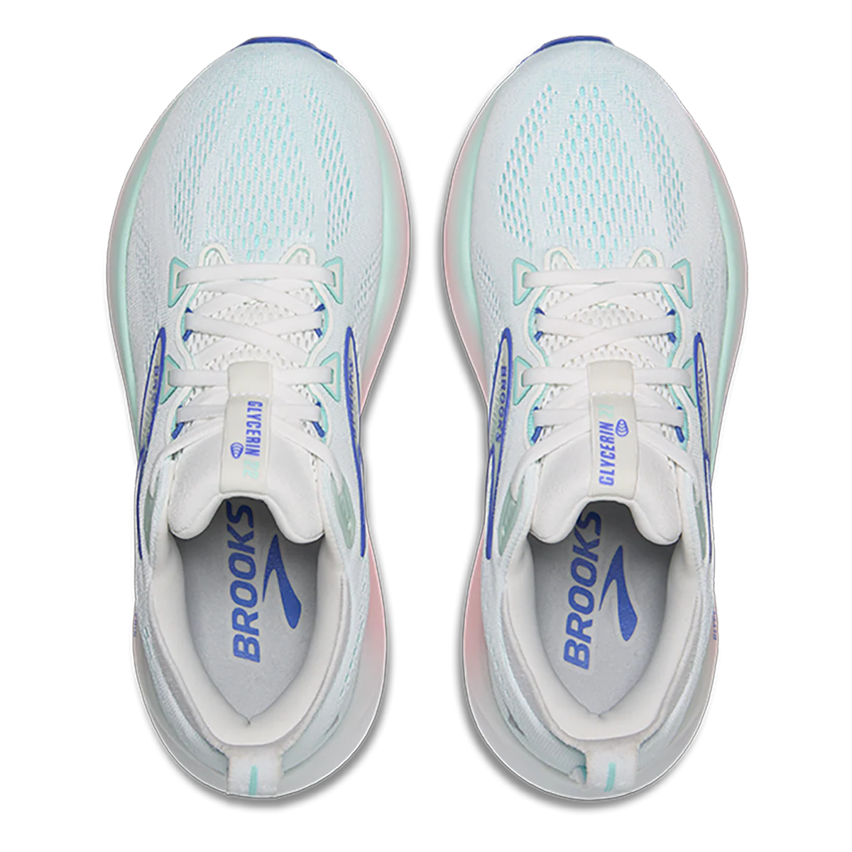 Brooks Glycerin 22 White - Limpet Shell - Amparo Blue - Image 3