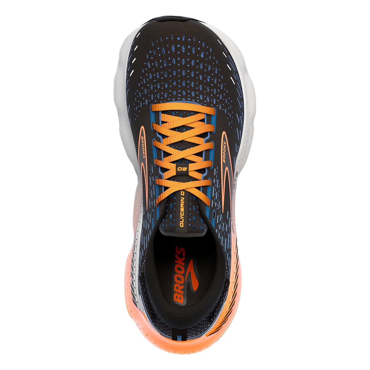 Brooks Glycerin GTS 20 - Black - Classic Blue - Orange - Image 3