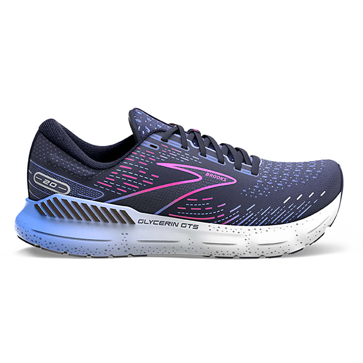 Brooks Glycerin GTS 20 - Peacoat - Blue - Pink