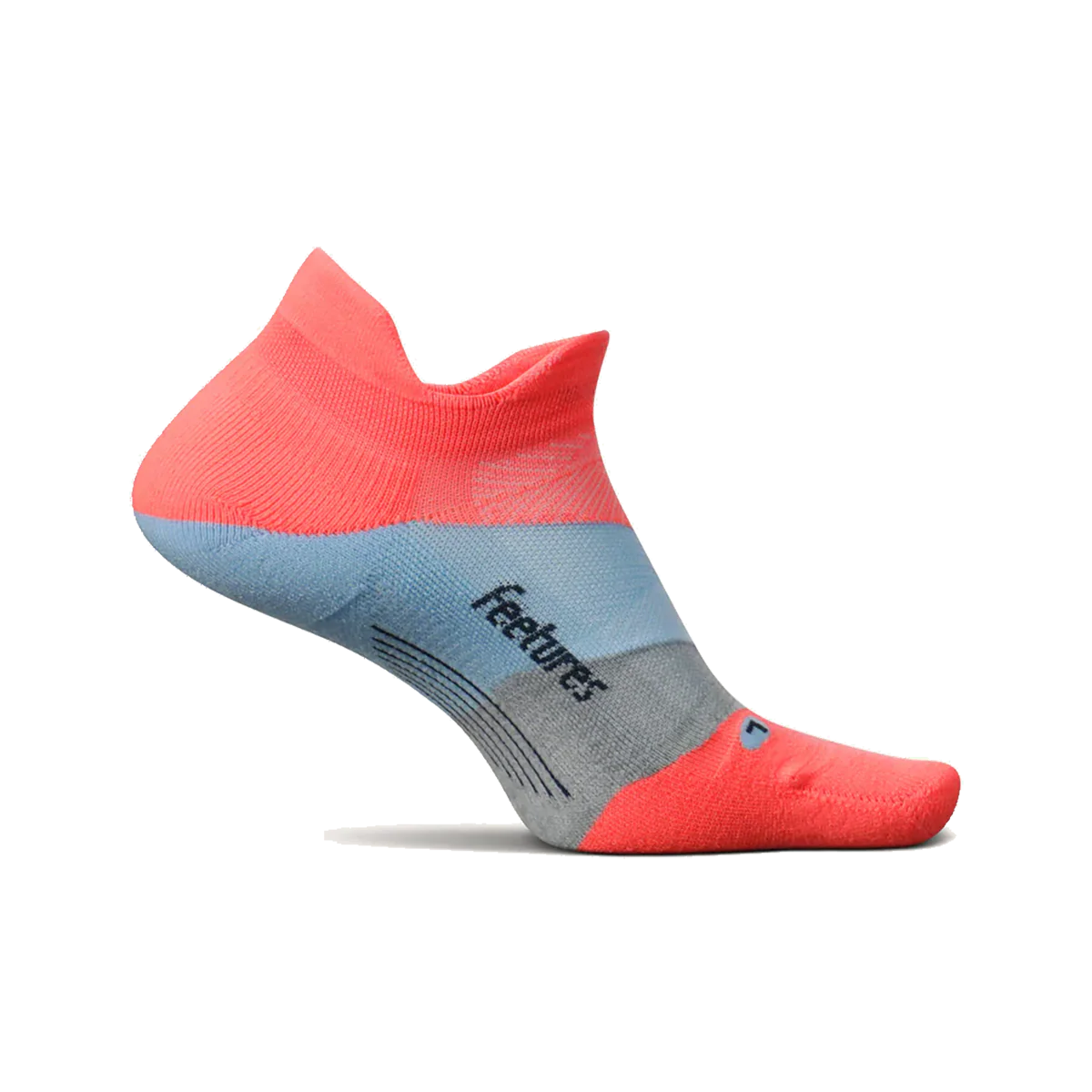 Feetures Elite Light Cushion No Show Tab - Climb Coral