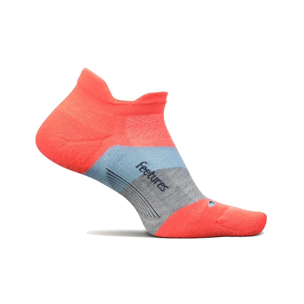 Feetures Elite Max Cushion No Show Tab - Climb Coral