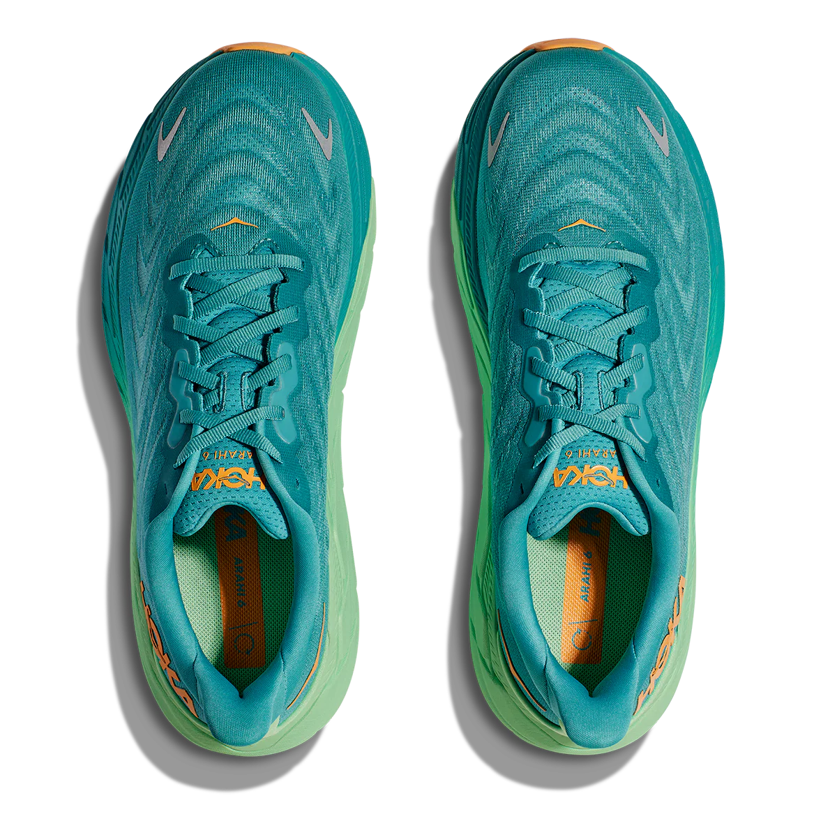 Hoka Arahi 6 - Ocean Mist - Lime Glow - Image 3