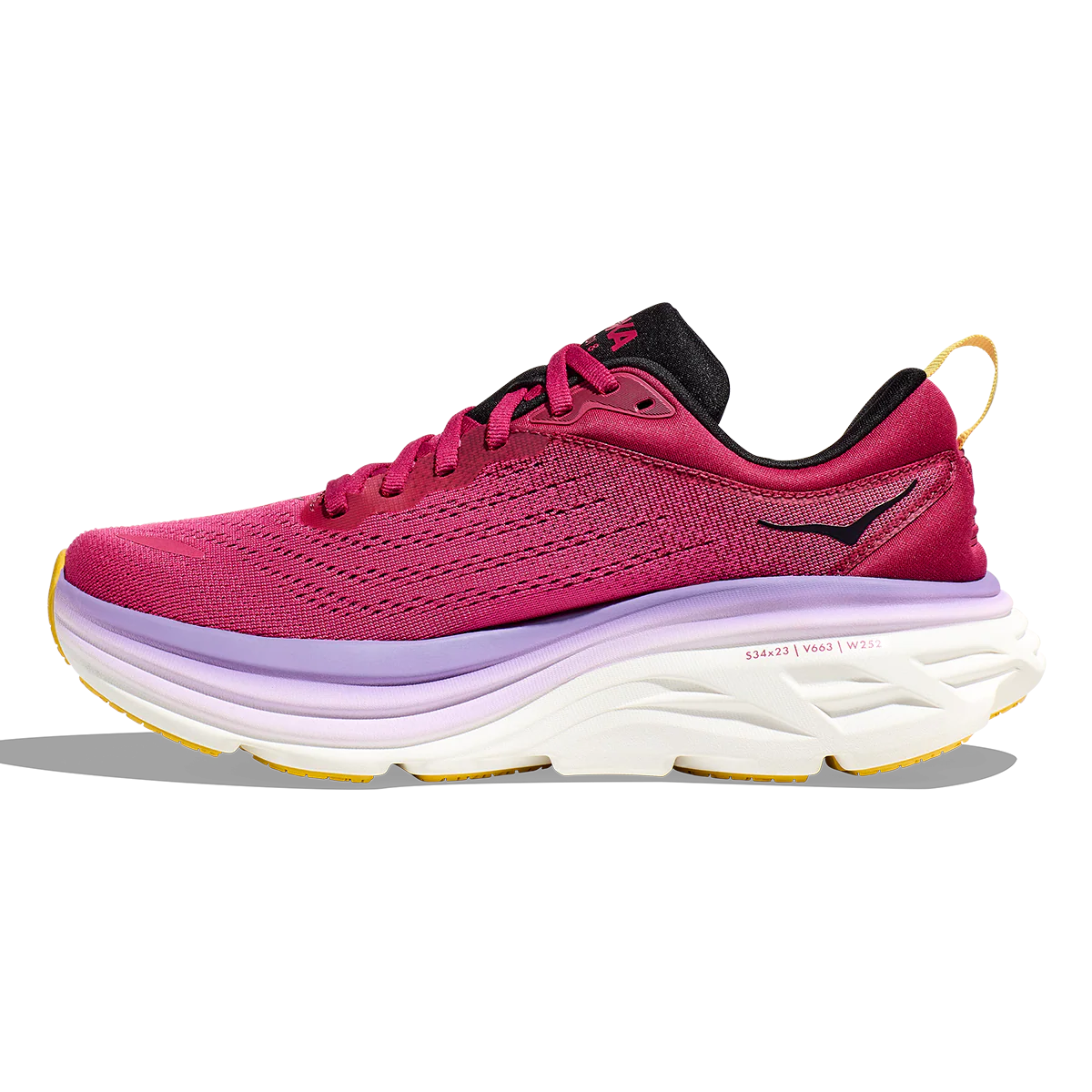Hoka Bondi 8 - Cherries Jubilee - Pink Yarrow - Image 2