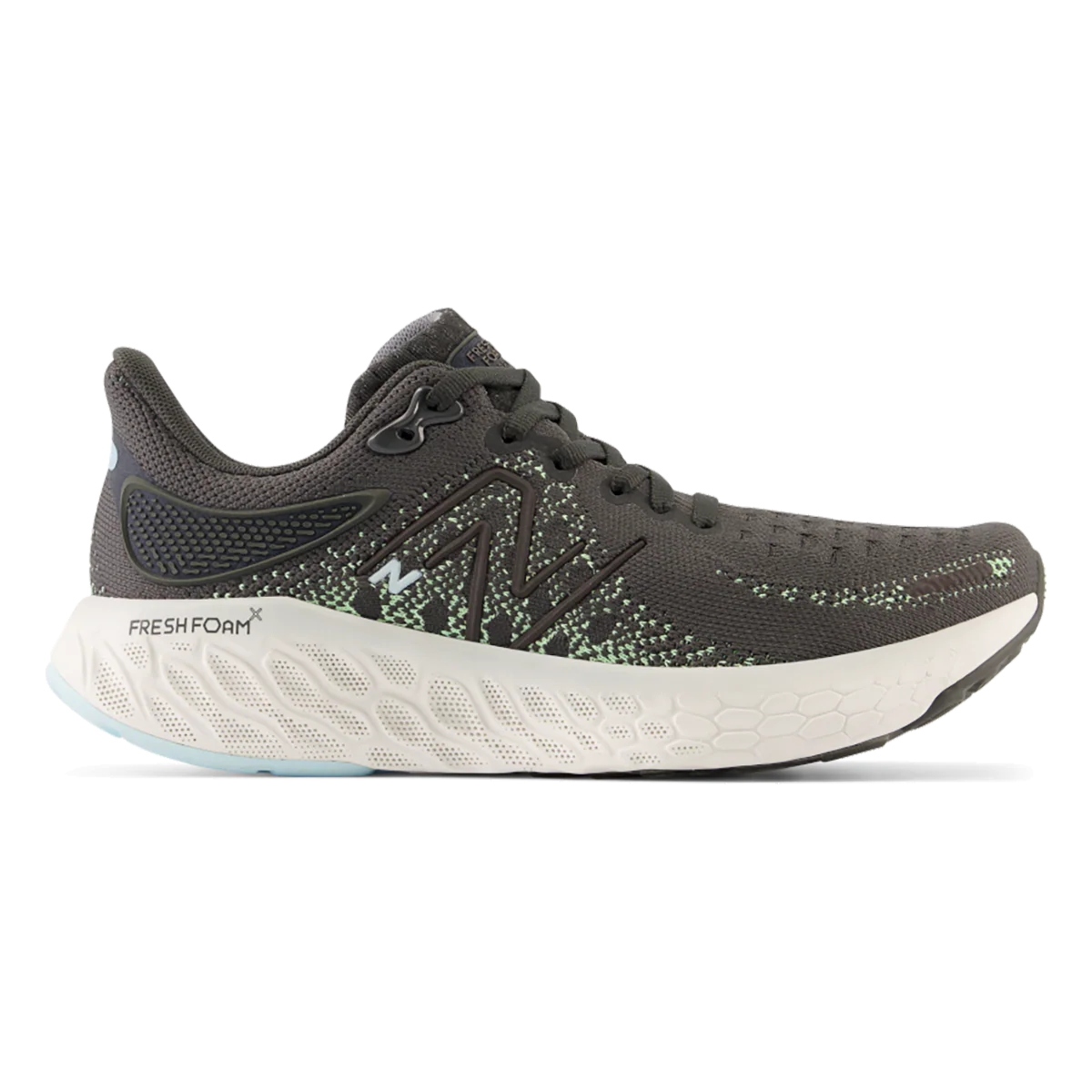 New Balance Fresh Foam X 1080 V12 - Blacktop - Green Aura - Bleach Blue