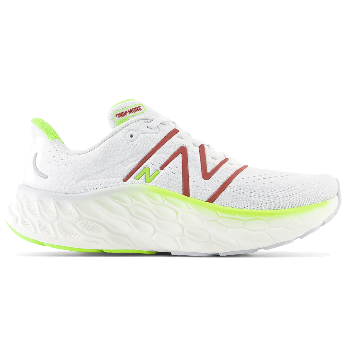 New Balance Fresh Foam X More V4 - Quartz Grey - Thirty Watt - Brick Red