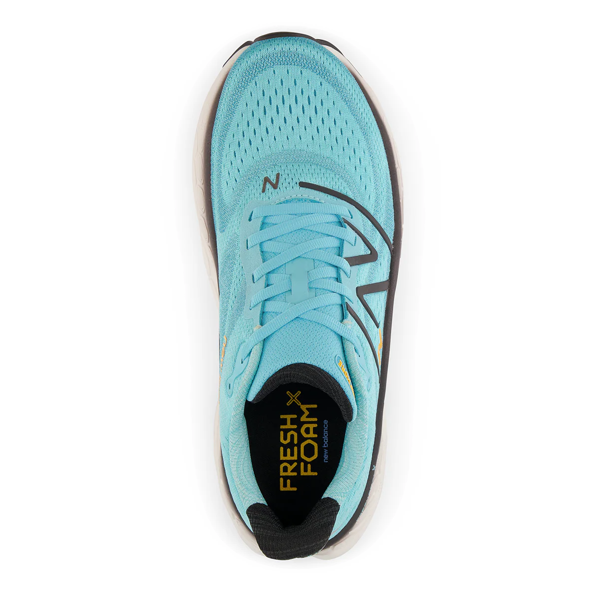 New Balance Fresh Foam X More V4 - Summer Aqua - Black - Hot Marigold - Image 3