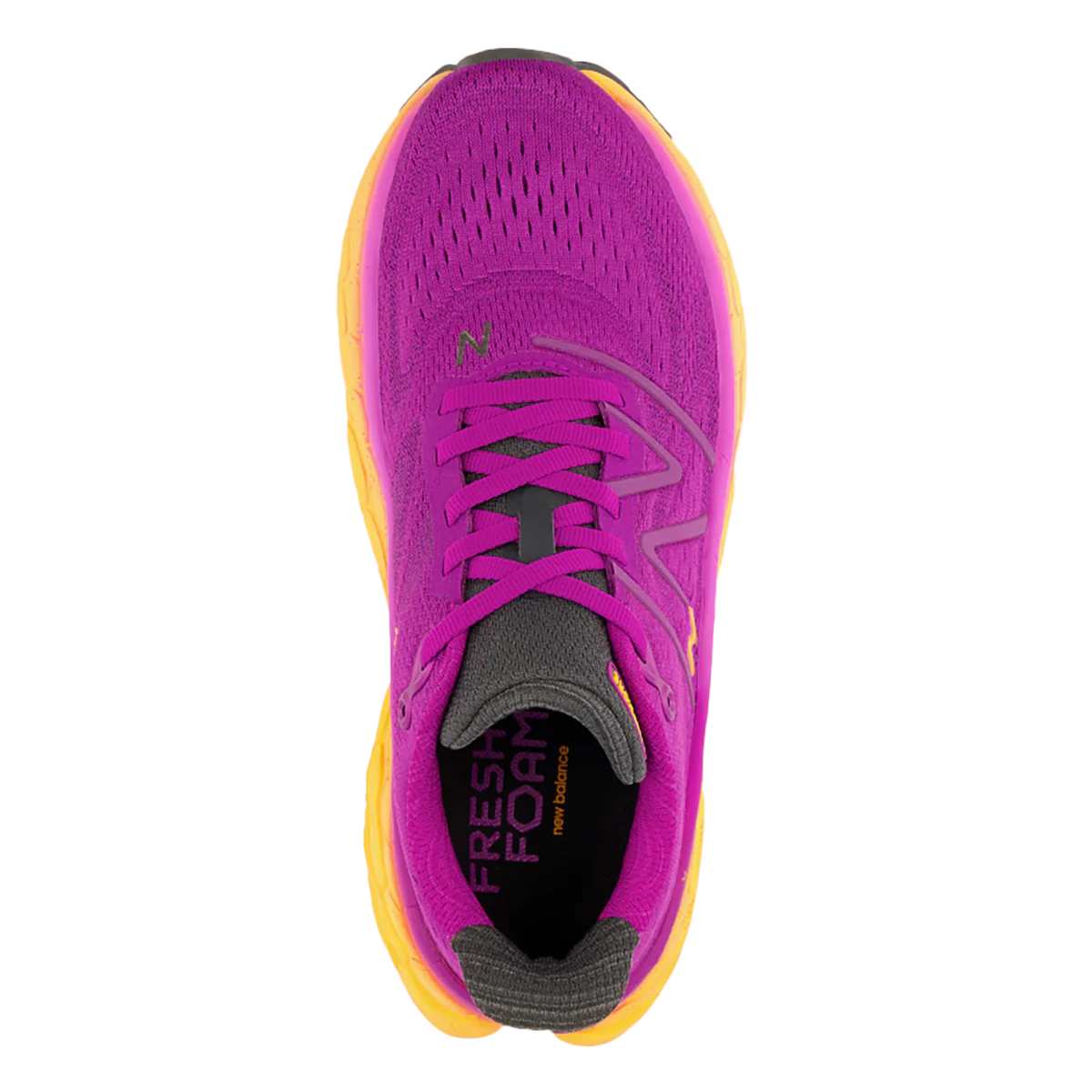 New Balance Fresh Foam X More V4 - Purple Punch - Hot Marigold - Blacktop - Image 3