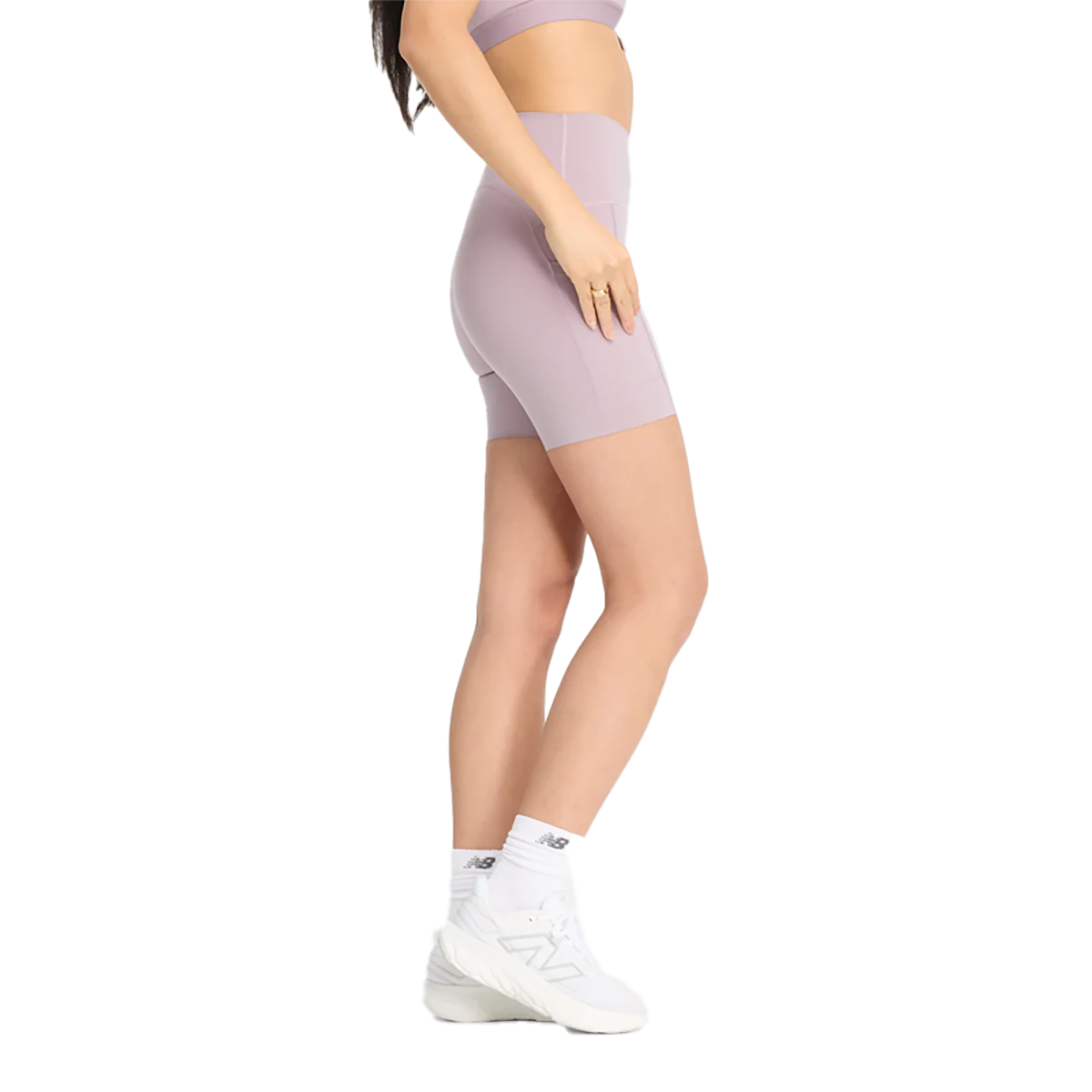 New Balance Sleek Pocket High Rise Short 6 - Image 14