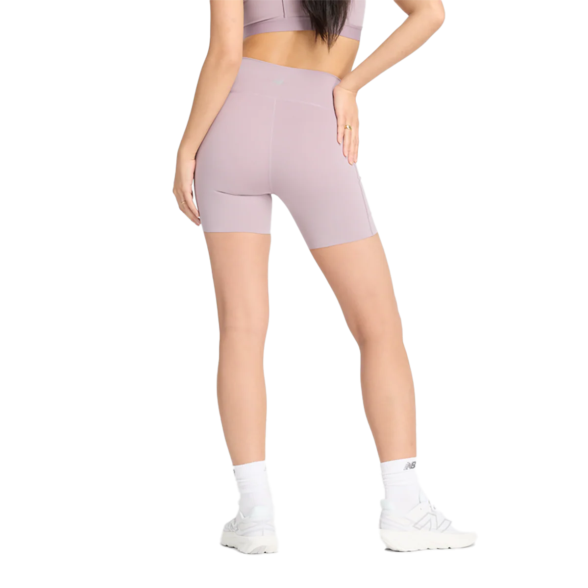 New Balance Sleek Pocket High Rise Short 6 - Image 15